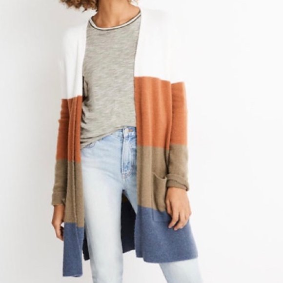 Madewell Kent Color Block Cardigan - Picture 8 of 8